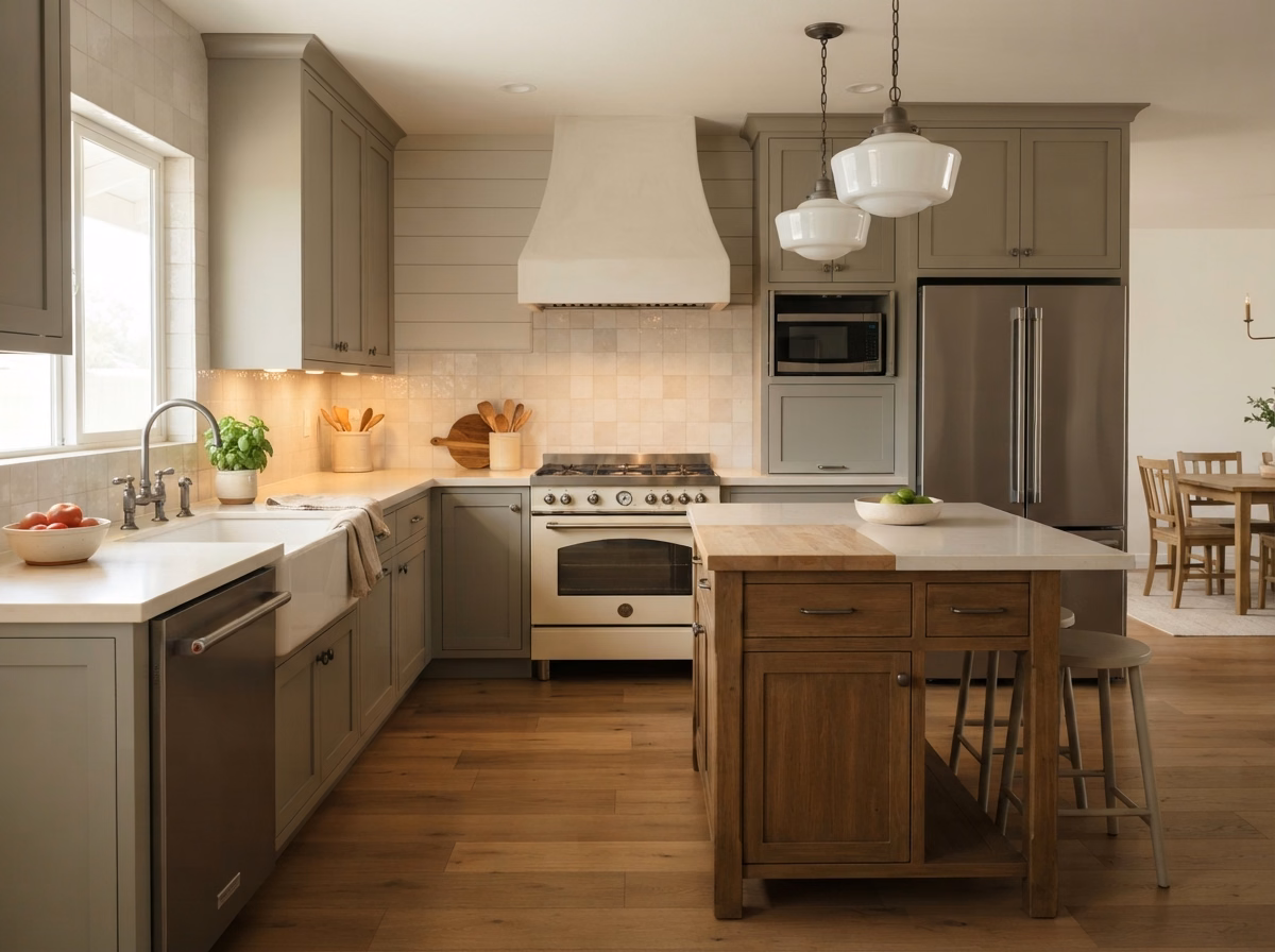 Farmhouse Rustic Kitchen Style in San Bernardino County.