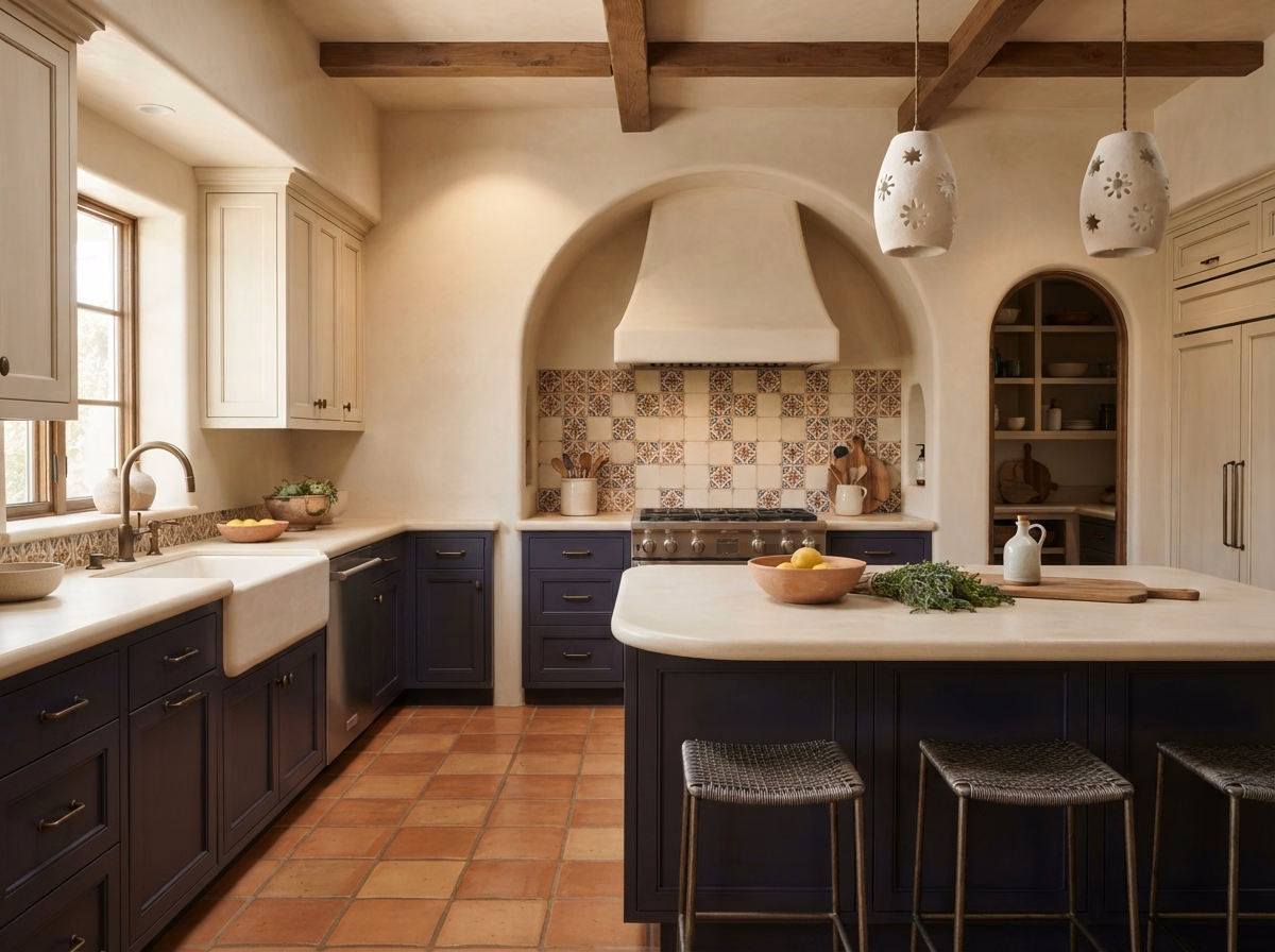 Mediterranean Spanish Kitchen Style in San Bernardino County.