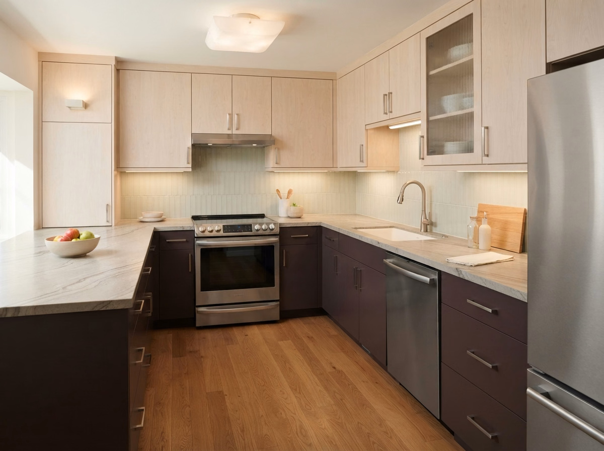Cabinet and countertop remodel project in Rancho Cucamonga, CA.