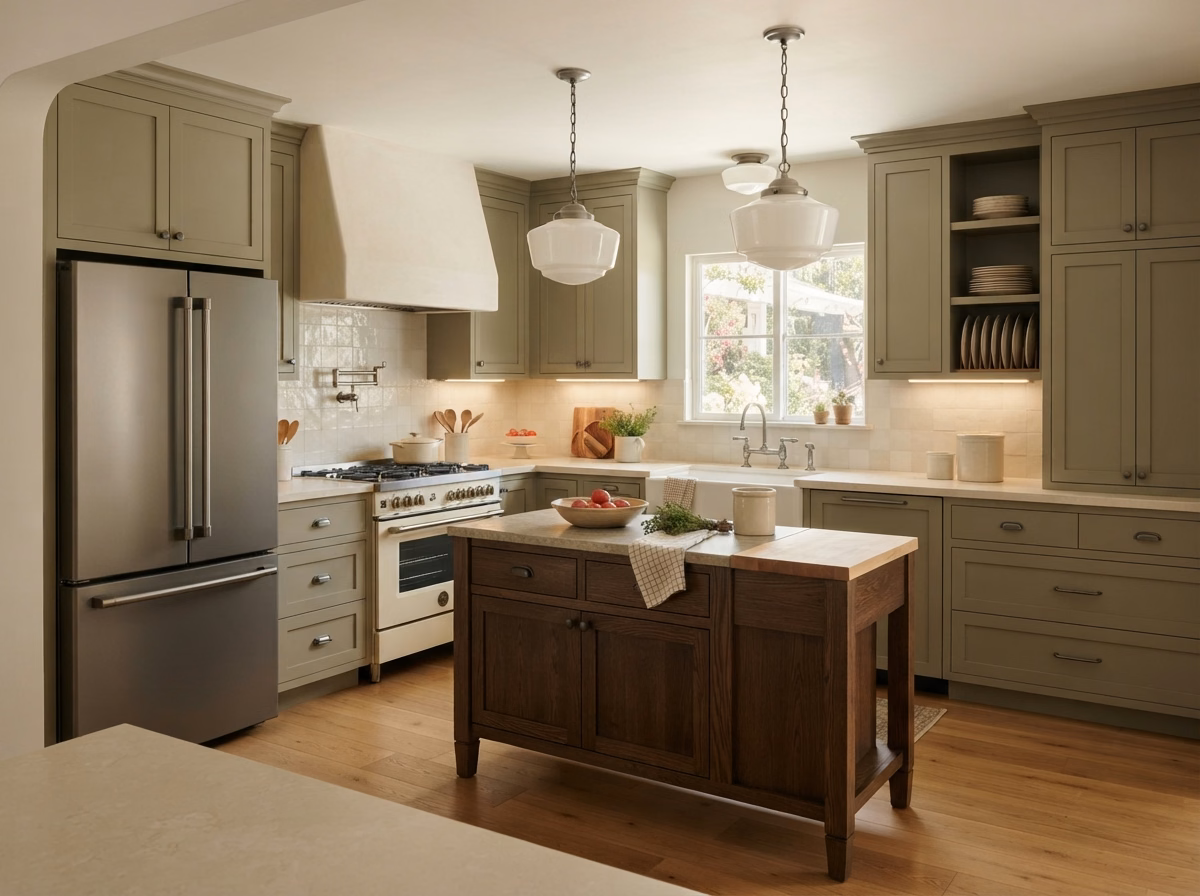 Farmhouse kitchen remodel project in Redlands, CA.