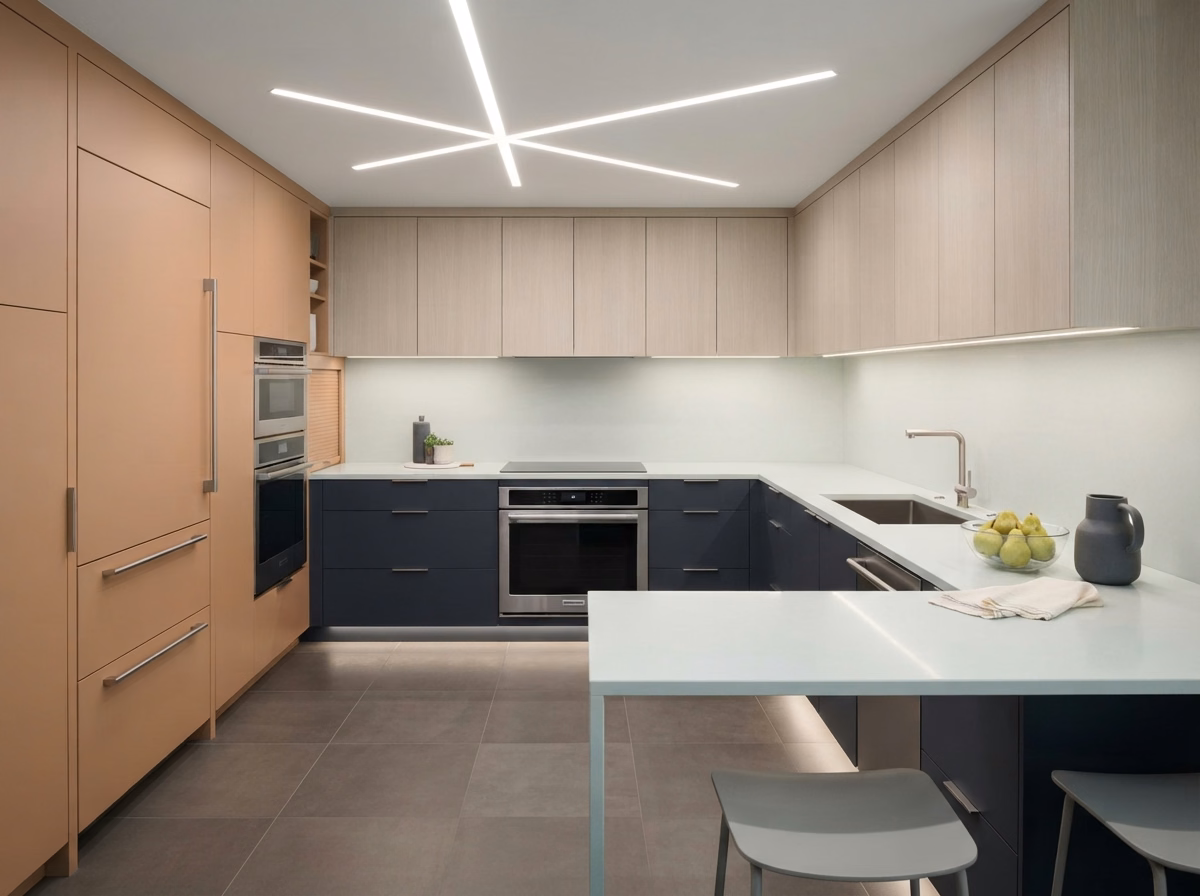 Modern kitchen remodel project in Fontana, CA.
