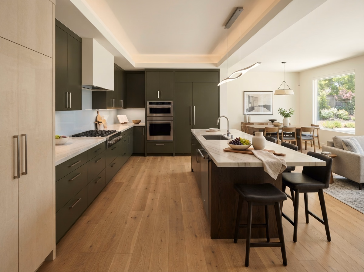 Open-concept kitchen remodel project in Upland, CA.
