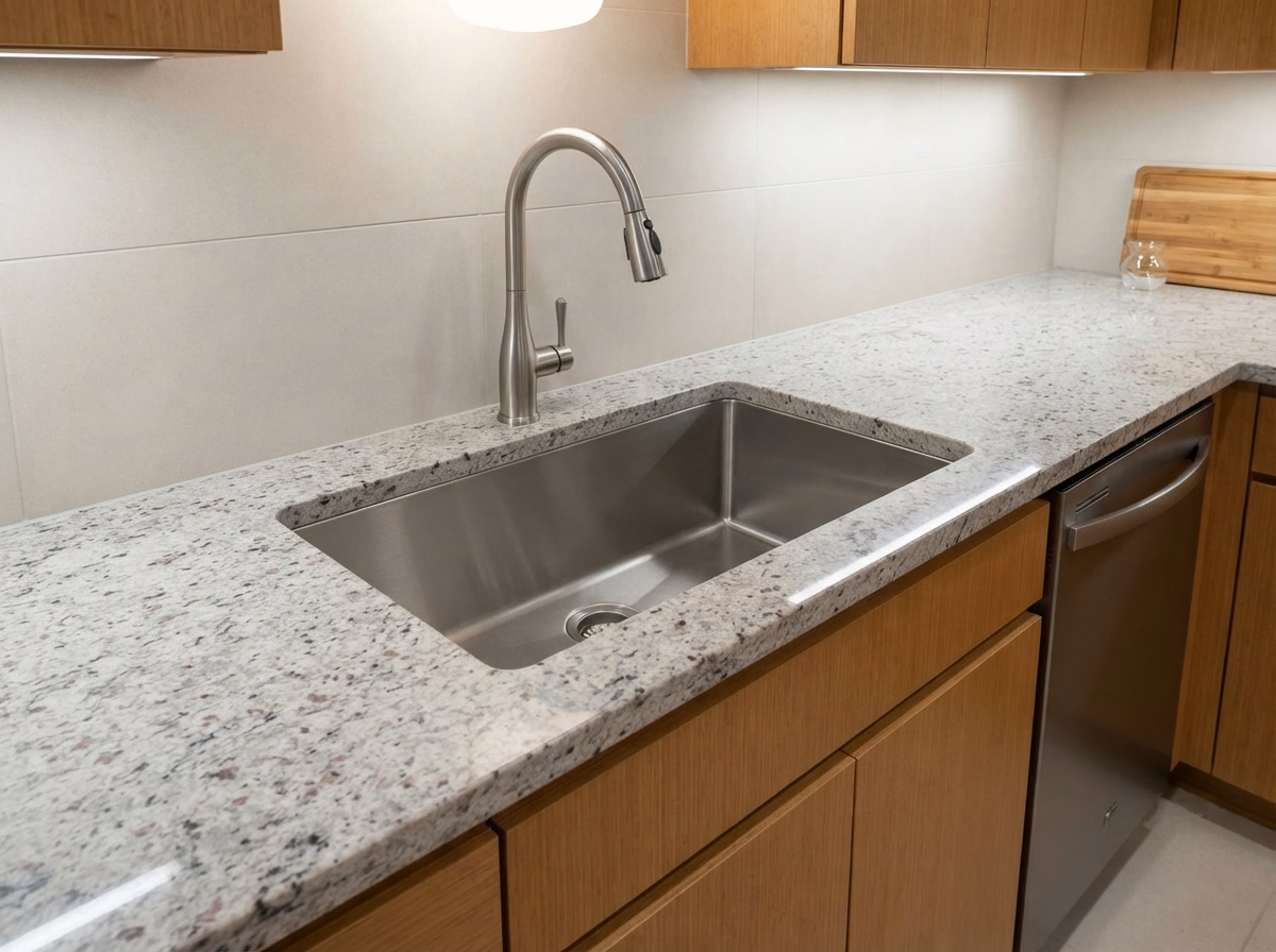 Sink Cutout Undermount Sink | San Bernardino County Countertop Project Sink Cutout Undermount Sink for a San Bernardino County countertop project.