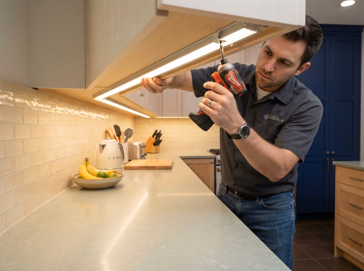Under Cabinet Lighting Installation | San Bernardino County Under Cabinet Lighting Installation in San Bernardino County.