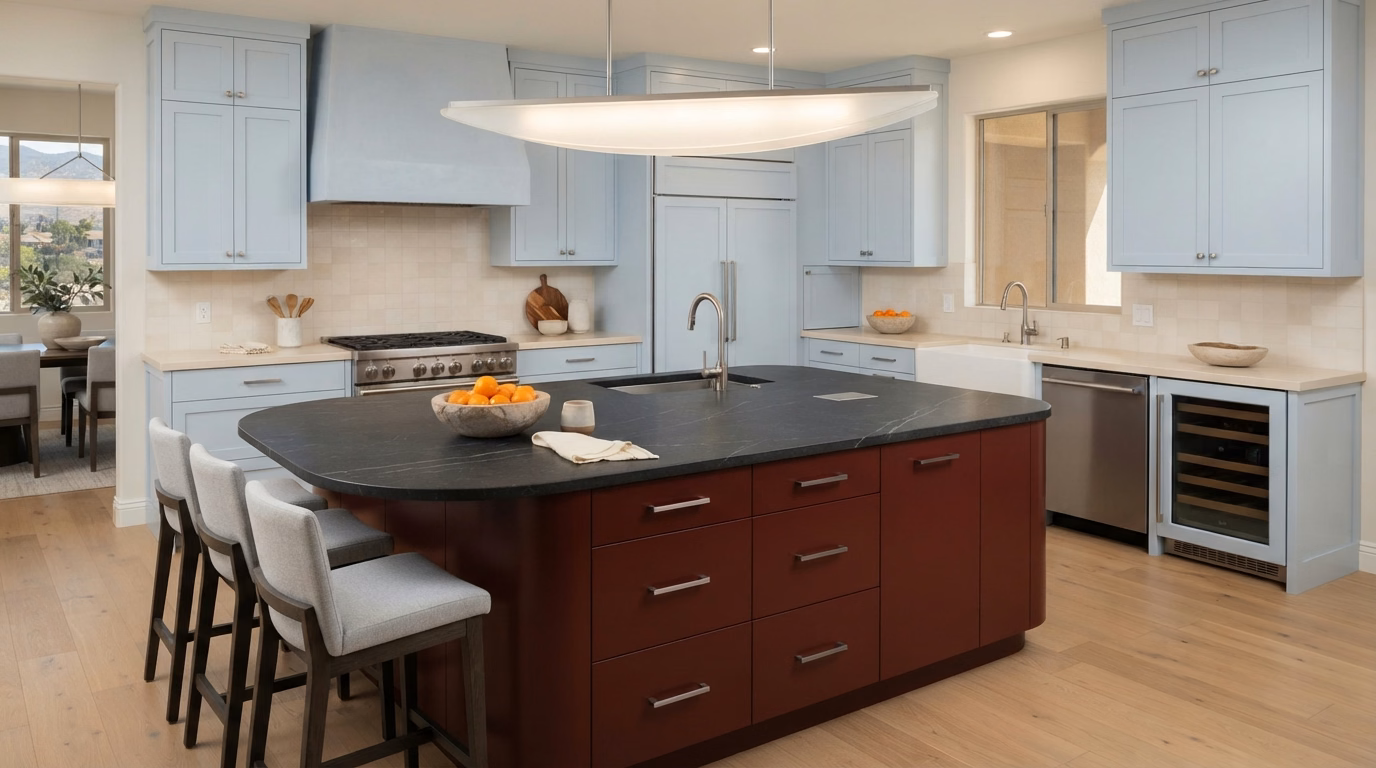Kitchen Island Detail in San Bernardino County.